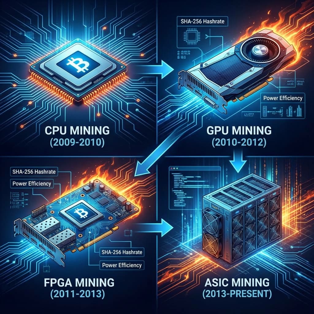 The Evolution of Bitcoin Mining: From CPU to ASIC