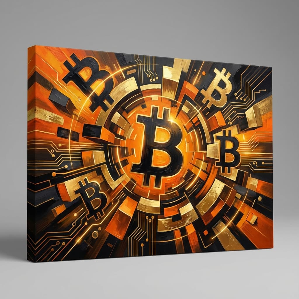 Abstract Bitcoin Canvas